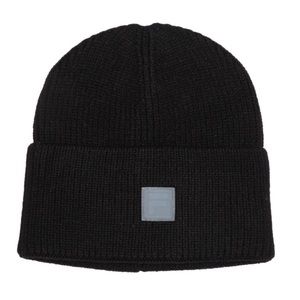 FILA USA Wide Cuff Black Beanie